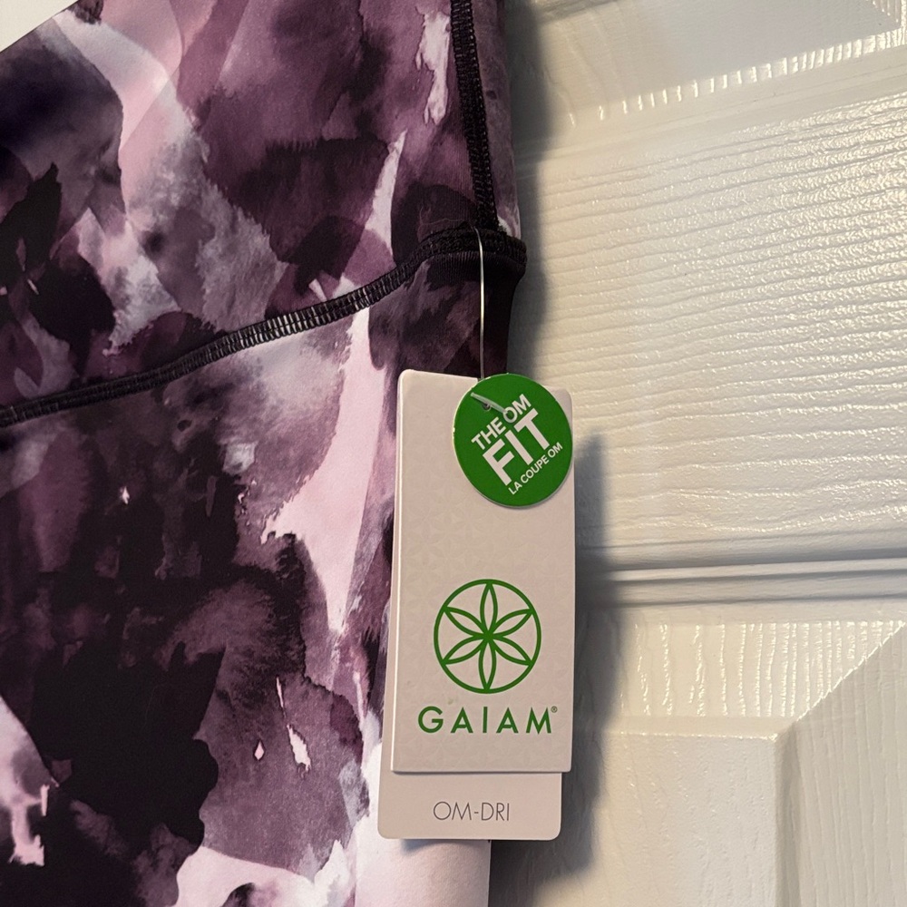 GAIAM Women's OM High Rise Yoga Workout Leggings in Arianna Print - Picture 2 of 5